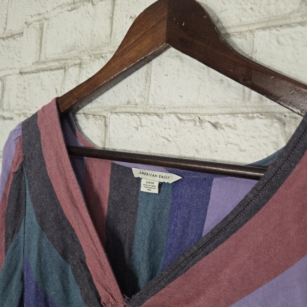 AEO cute stripe long sleeve top - Picture 9 of 13